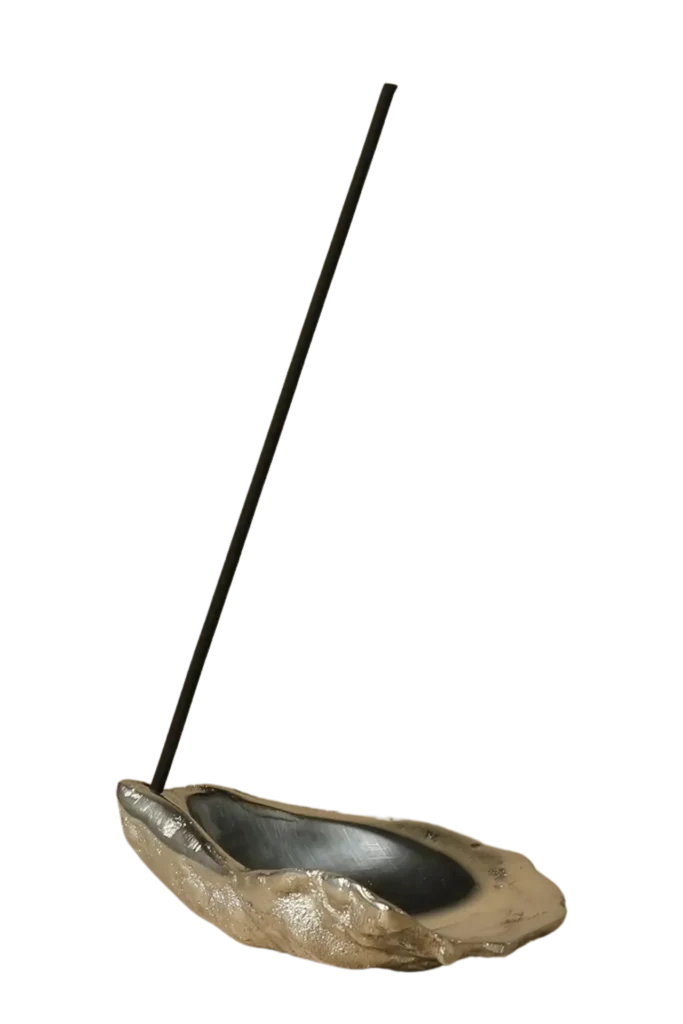 Silver Oyster Incense Holder